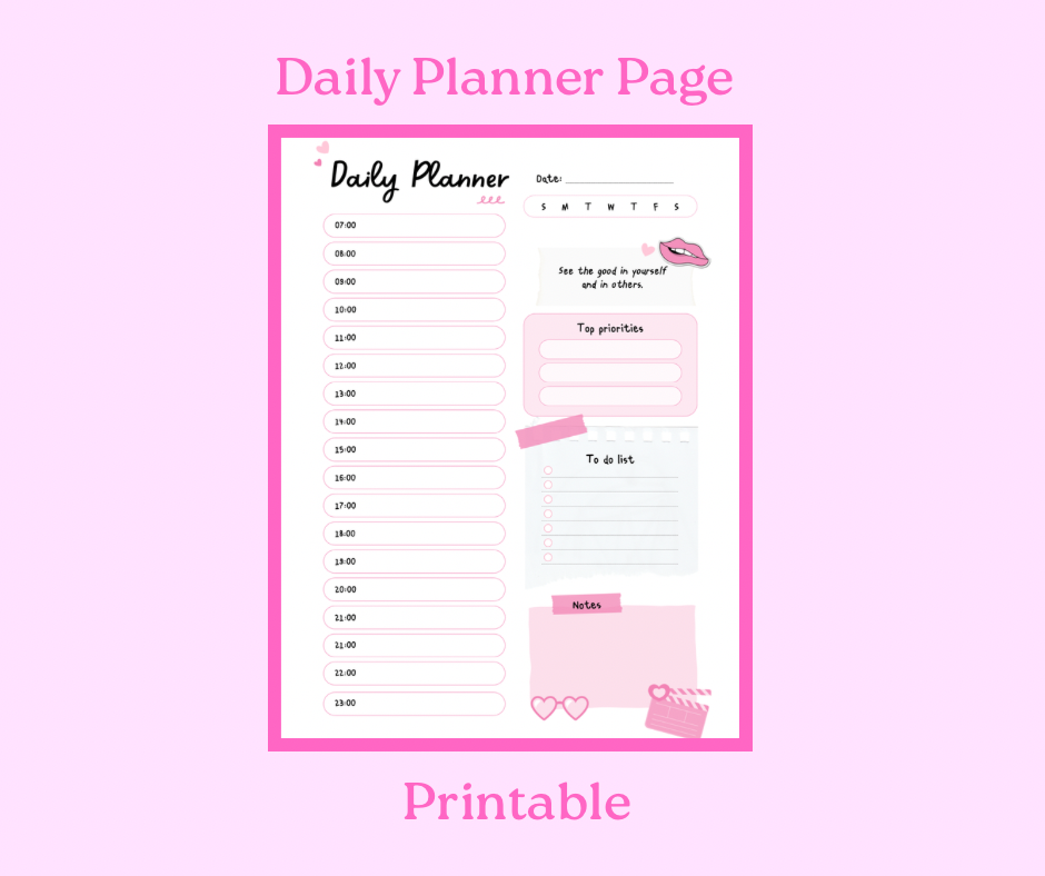 Cutesy Pink Planner