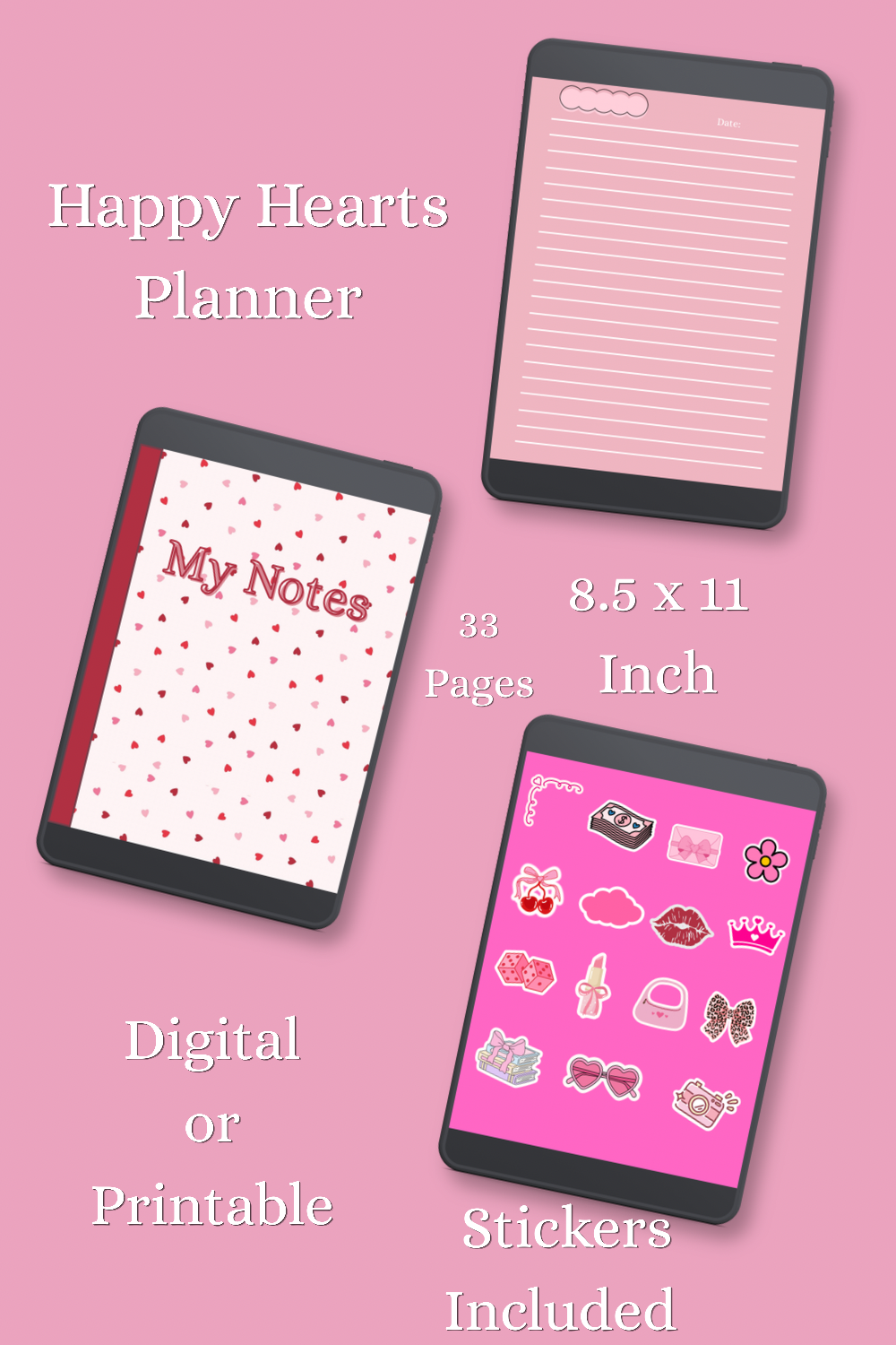 Happy Hearts Notebook